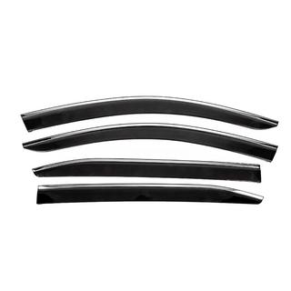 Window Deflectors with Chrome Trim (4 pcs, Sunplex Chrome) Citroen C5 Aircross 2017-2025 photo 1