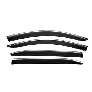 Window Deflectors with Chrome Trim (4 pcs, Sunplex Chrome)