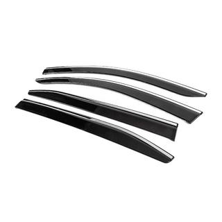 Window Deflectors with Chrome Trim (4 pcs, Sunplex Chrome) Citroen C5 Aircross 2017-2025 photo 2