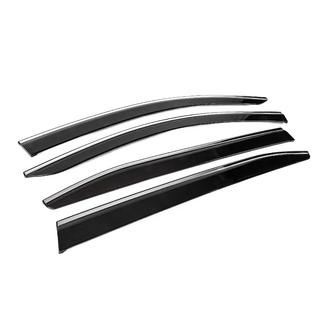 Window Deflectors with Chrome Trim (4 pcs, Sunplex Chrome) Citroen C5 Aircross 2017-2025 photo 3