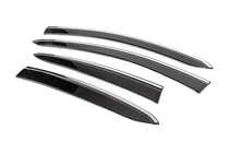 Fiat Linea 2006-2018 Window Deflectors with Chrome Trim (4 pcs, Sunplex Chrome) photo 2