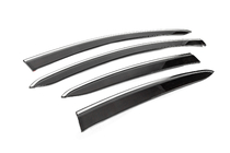 Fiat Linea 2006-2018 Window Deflectors with Chrome Trim (4 pcs, Sunplex Chrome) photo 3