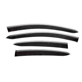 Window Deflectors with Chrome Trim (4 pcs, Sunplex Chrome) photo 1