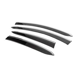 Window Deflectors with Chrome Trim (4 pcs, Sunplex Chrome) photo 2