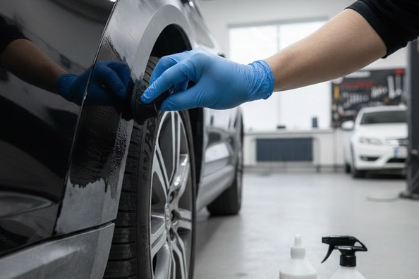 What to do if the black plastic on your car body has faded? Photo 1