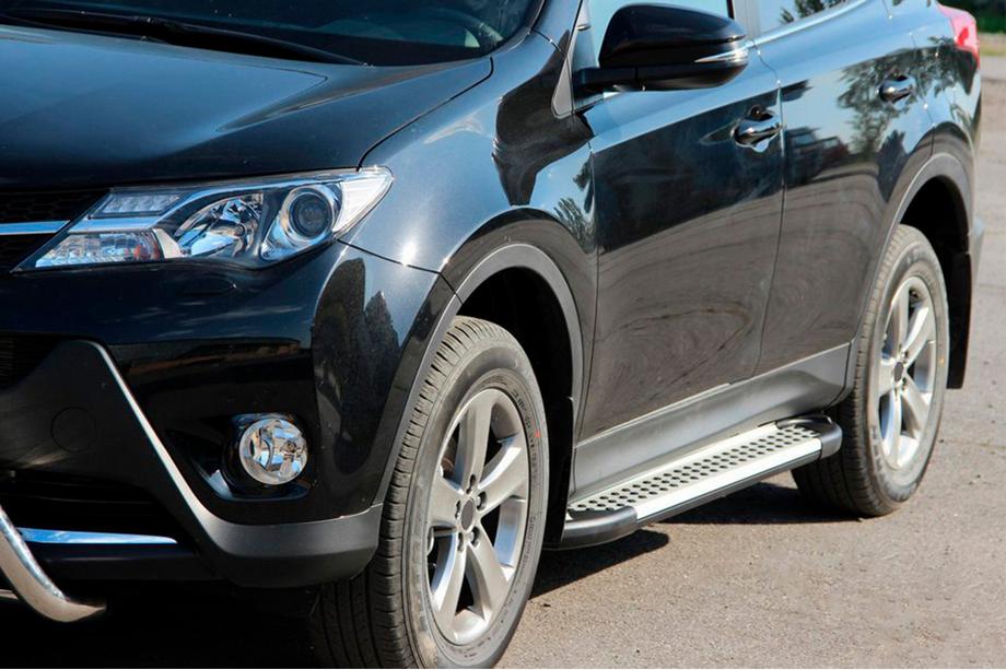 Toyota Rav 4 2013-2018 Side Steps Allmond Grey (2 pcs, Aluminum) Image