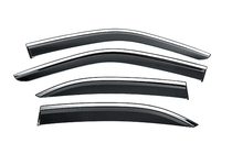 Mercedes E-class W210 1995-2002 Window Deflectors with Chrome Trim Niken Luxury (4 pcs) photo 1