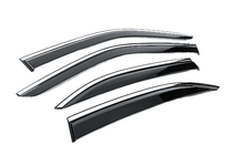 Mercedes E-class W210 1995-2002 Window Deflectors with Chrome Trim Niken Luxury (4 pcs) photo 3