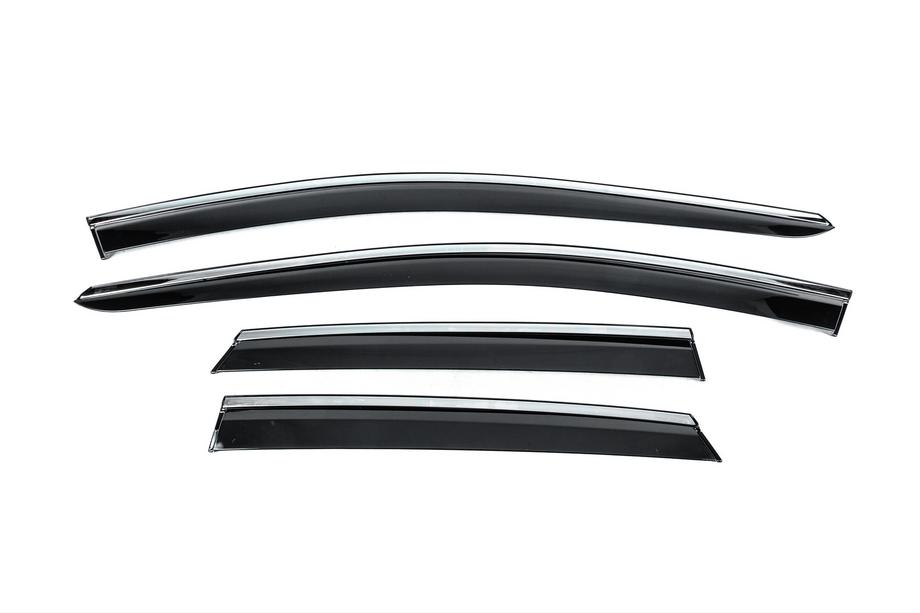 Volkswagen ID.7 2023- Window Deflectors with Chrome Trim Niken Luxury (4 pcs) Image