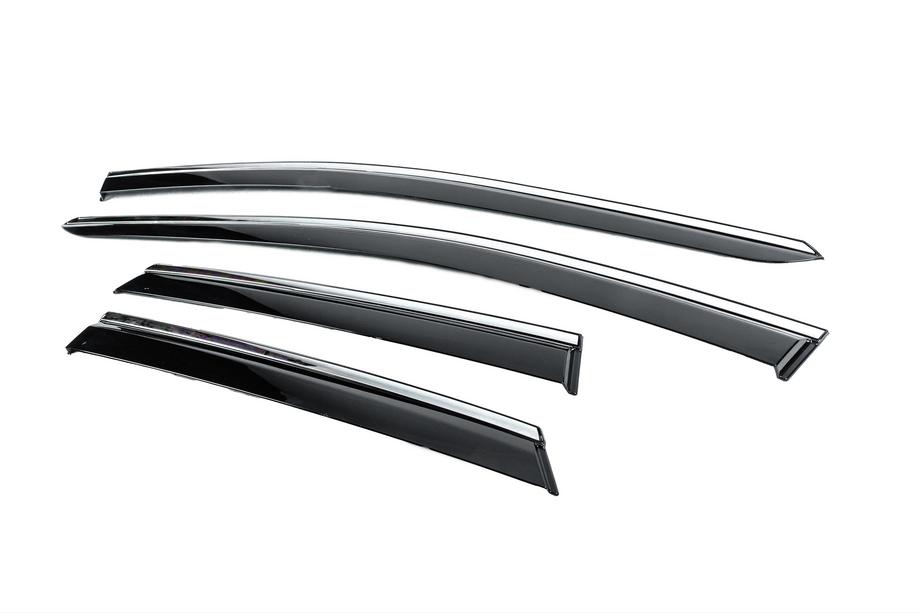 Volkswagen ID.7 2023- Window Deflectors with Chrome Trim Niken Luxury (4 pcs) Photo 2