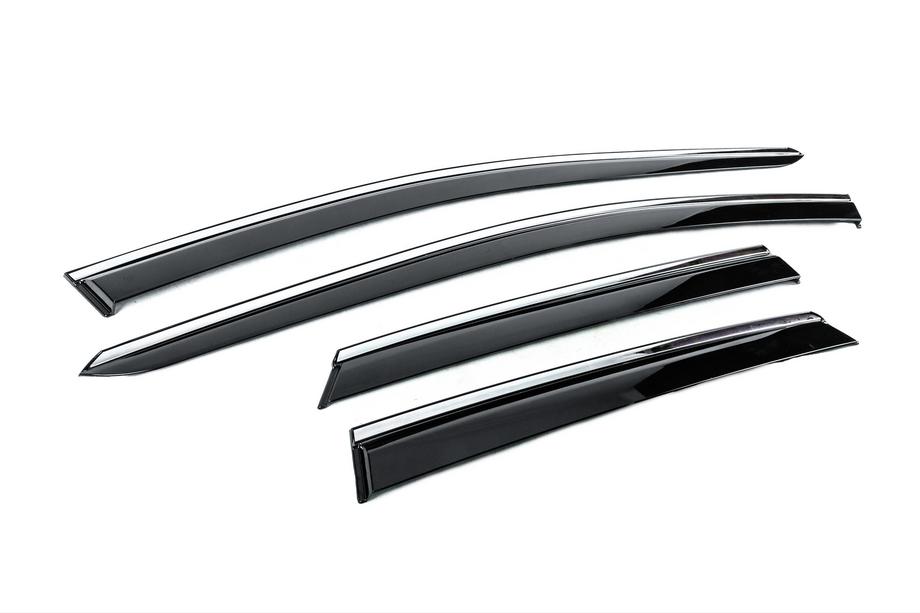 Volkswagen ID.7 2023- Window Deflectors with Chrome Trim Niken Luxury (4 pcs) Photo 3