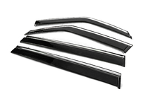 Nissan Patrol Y62 2010-2024 Window Deflectors with Chrome Trim Niken Luxury (4 pcs) photo 2