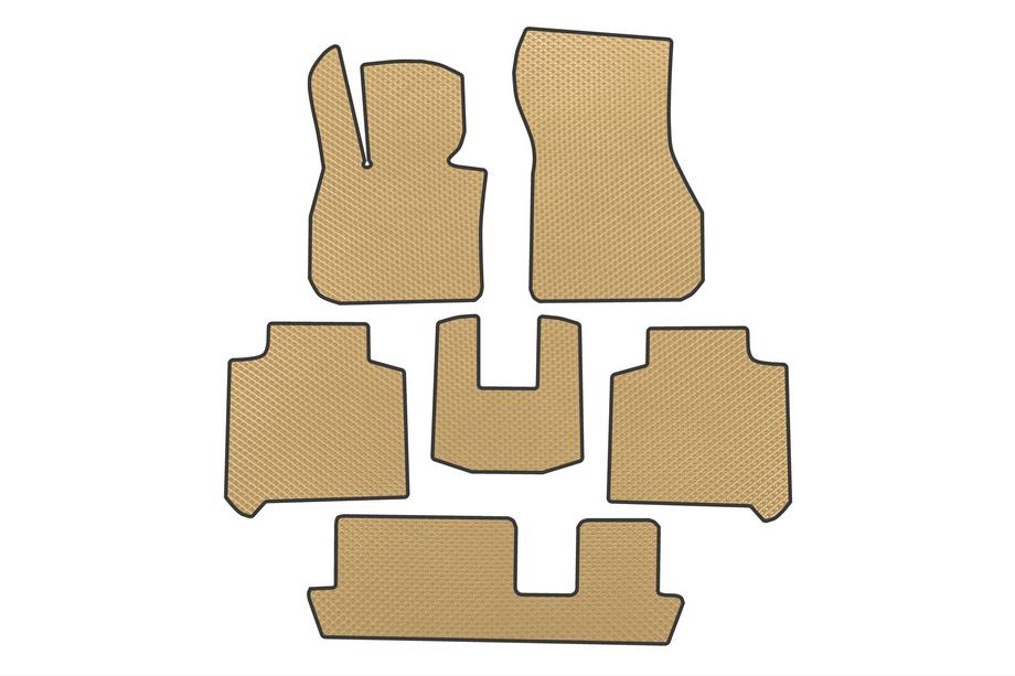 BMW 2 Series Active Tourer F45/F46 2014-2021 EVA Car Mats (3 Rows, For F46, Beige) Photo 1