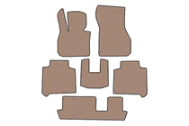 BMW 2 Series Active Tourer F45/F46 2014-2021 Rubber Floor Mats Carsuit (3 Rows, For F46, Beige) photo 1