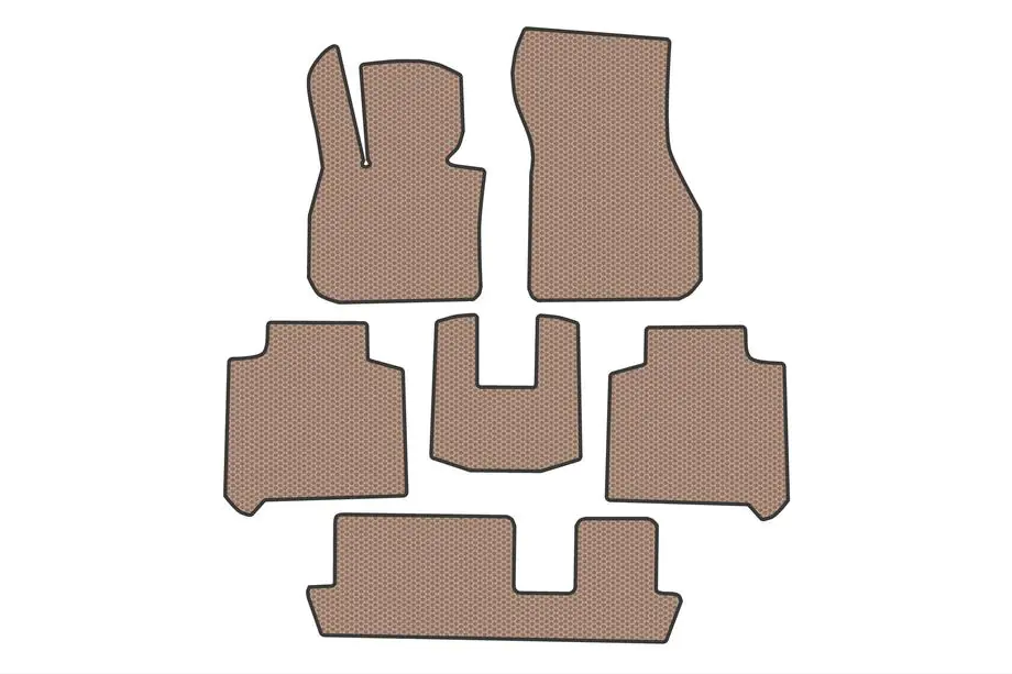 BMW 2 Series Active Tourer F45/F46 2014-2021 Rubber Floor Mats Carsuit (3 Rows, For F46, Beige) Image