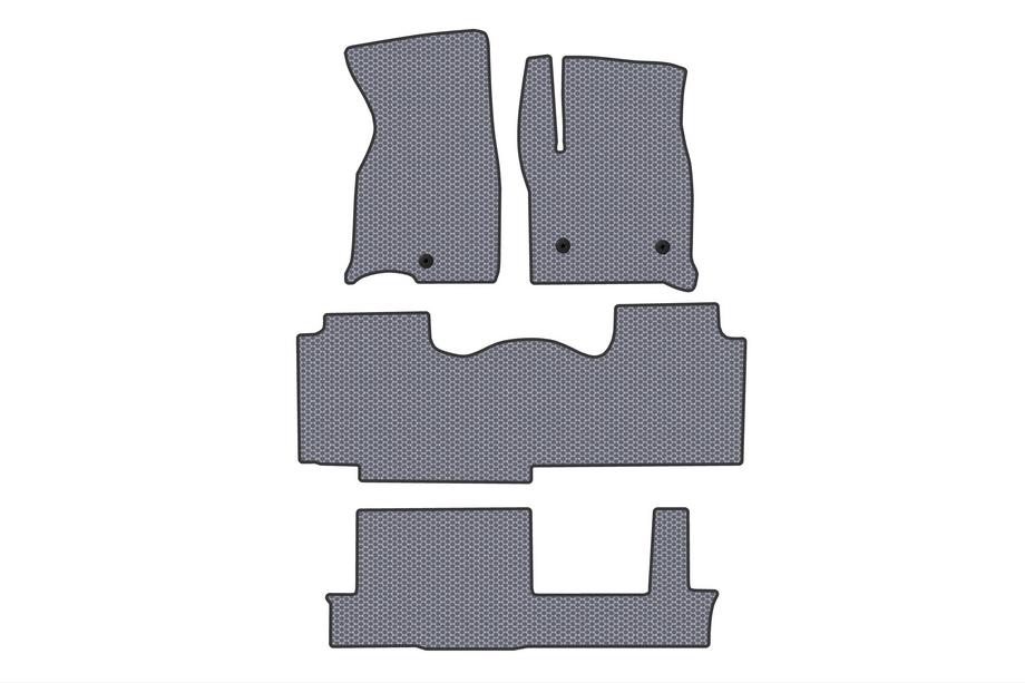 Chevrolet Tahoe 2020- Rubber Floor Mats Carsuit (3 Rows, Gray) Image