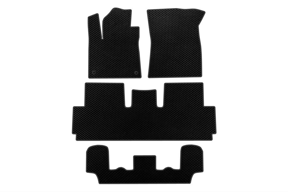Citroen C-4 Picasso 2013–2022 EVA Floor Mats (For Grand, 3 Rows, Black) Image
