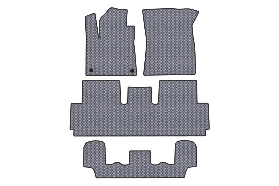 Citroen C-4 Picasso 2013–2022 Rubber Floor Mats Carsuit (For Grand, 3 Rows, Gray) Image