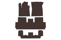 Citroen C-4 Picasso 2013–2022 Rubber Floor Mats Carsuit (For Grand, 3 Rows, Brown) photo 1