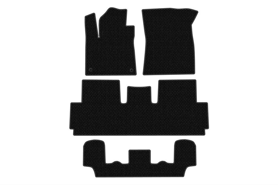 Citroen C-4 Picasso 2013–2022 Carsuit rubber floor mats (for Grand, 3 rows, Black) Image
