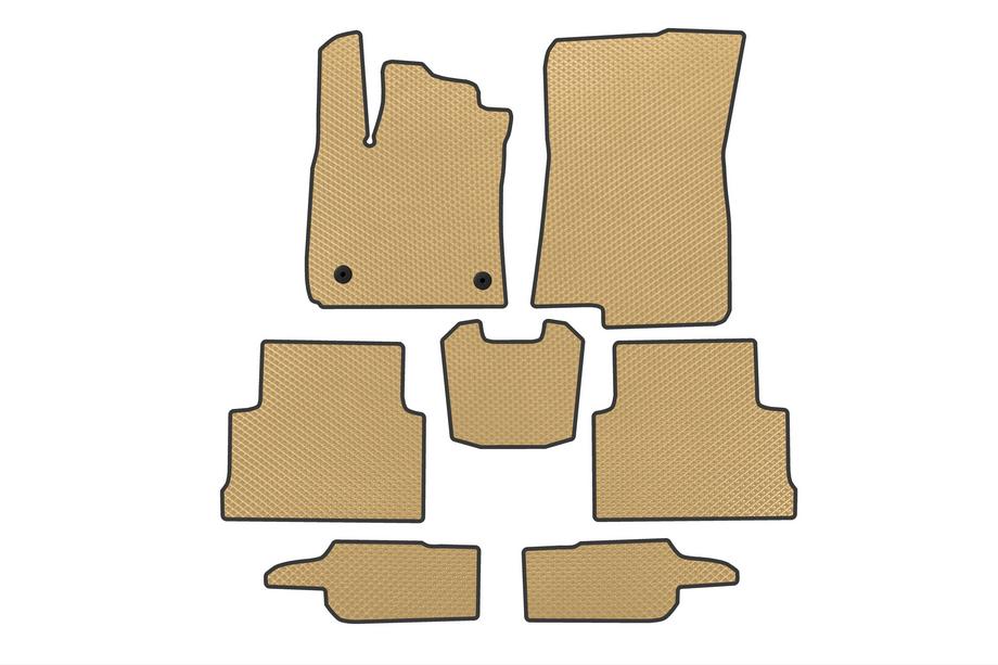 Dacia Jogger 2022- EVA Floor Mats (3 Rows, Beige) Image