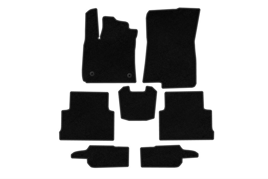 Dacia Jogger 2022- Textile Floor Mats Premium (3 Rows, Black) Image