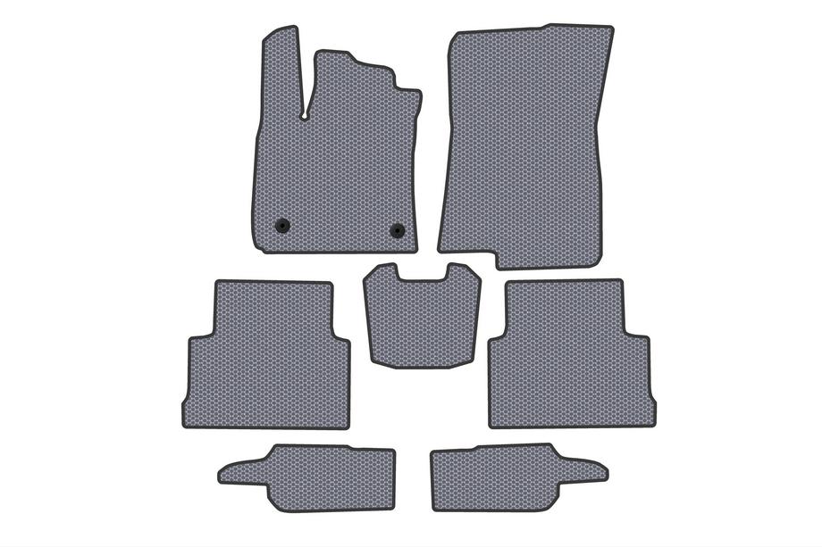 Dacia Jogger 2022- Rubber Floor Mats Carsuit (3 Rows, Gray) Image