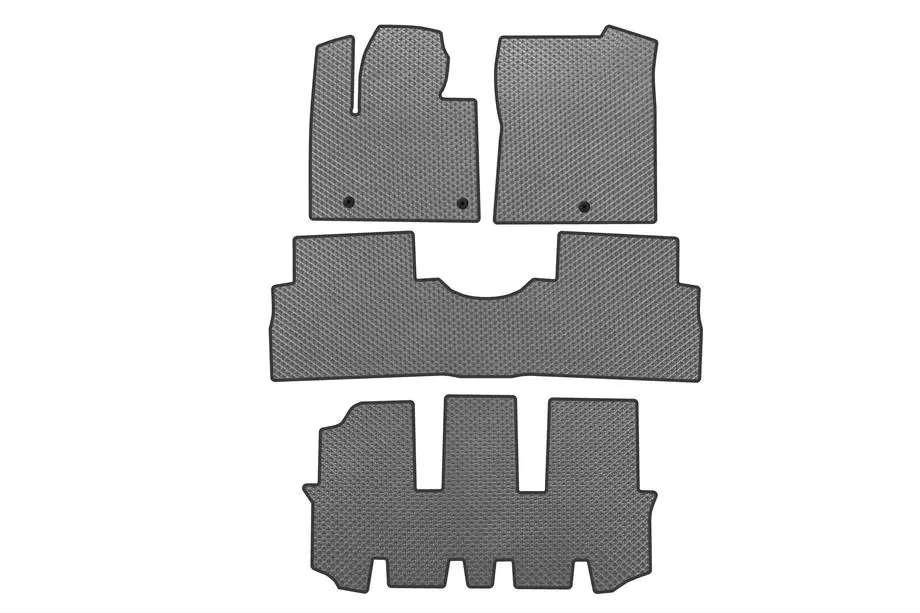 Hyundai Santa Fe 4 2018-2023 EVA Floor Mats (3 Rows, Gray) Image