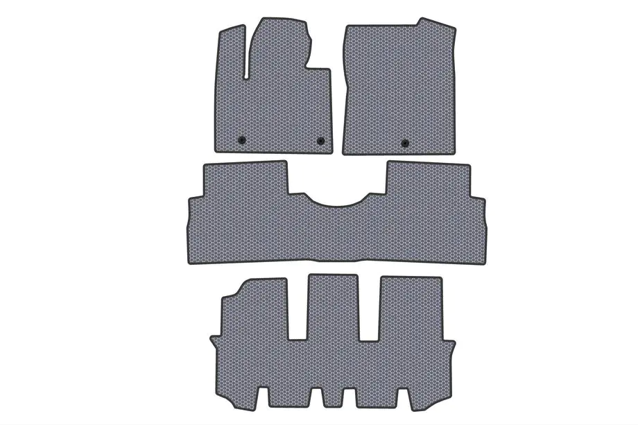 Hyundai Santa Fe 4 2018-2023 Rubber Floor Mats Carsuit (3 Rows, Gray) Image