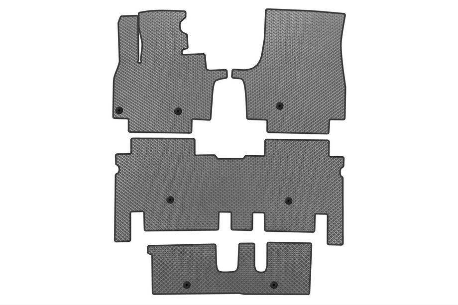 KIA EV9 EVA Floor Mats (3 Rows, Gray) Image