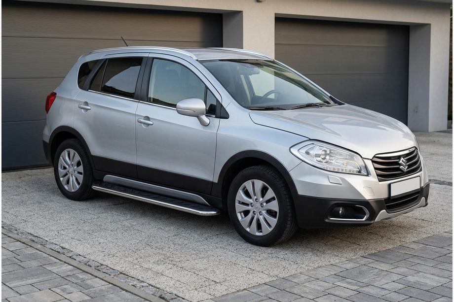 Suzuki SX4 S-Cross 2013-2016 Side Steps Maydos V1 (2 pcs, Aluminum & Stainless Steel) Image