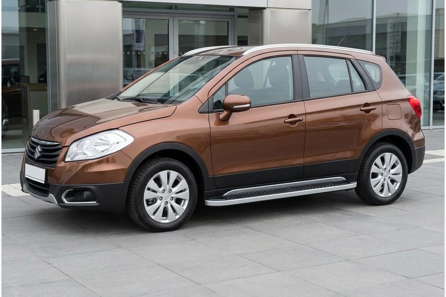 Suzuki SX4 S-Cross 2013-2016 Side Steps Tayga Grey (2 pcs, Aluminum) Image