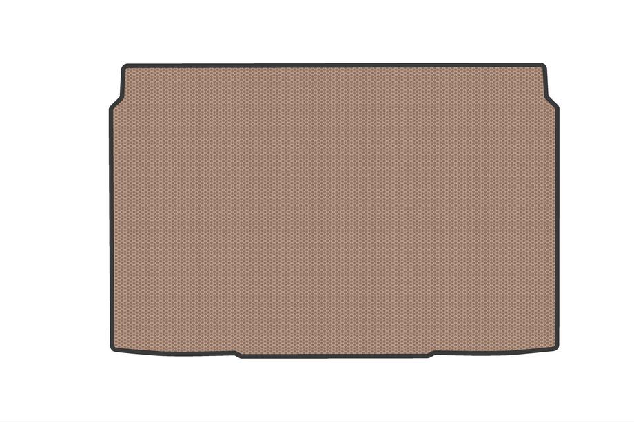 Peugeot 208 2019- Rubber trunk mat (Petrol, beige) Photo 1