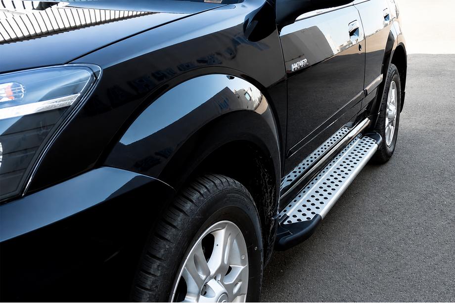 GreatWall Haval/Hover H3 2005-2013 Side Steps Allmond Grey (2 pcs, Aluminum) Photo 1