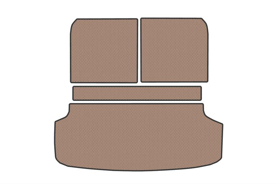 KIA EV9 Rubber Trunk Mat V2 (Beige) Image