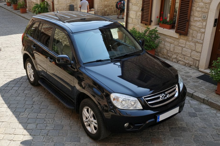 Chery Tiggo 3 2005- Side Steps Bosphorus Black (2 pcs, Aluminum) Image