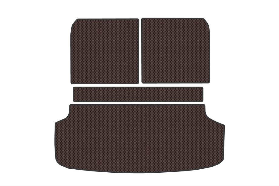 KIA EV9 Rubber Trunk Mat V2 (Brown) Image