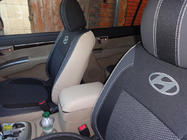 Hyundai Santa Fe 2 2006-2012 Car Seat Covers (Leatherette↗Fabric, Premium) photo 7
