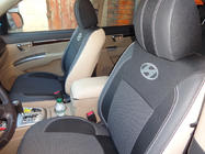 Hyundai Santa Fe 2 2006-2012 Car Seat Covers (Leatherette↗Fabric, Premium) photo 16