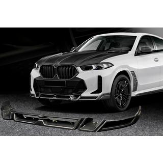 Front Bumper Lip LRT (for M-Sport 2023+, Carbon) BMW X6 G06 2019–2027 photo 1