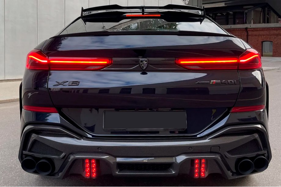 BMW X6 G06 2019–2027 Rear Diffuser with Tips LRT (for M-Sport 2023+, Carbon) Image