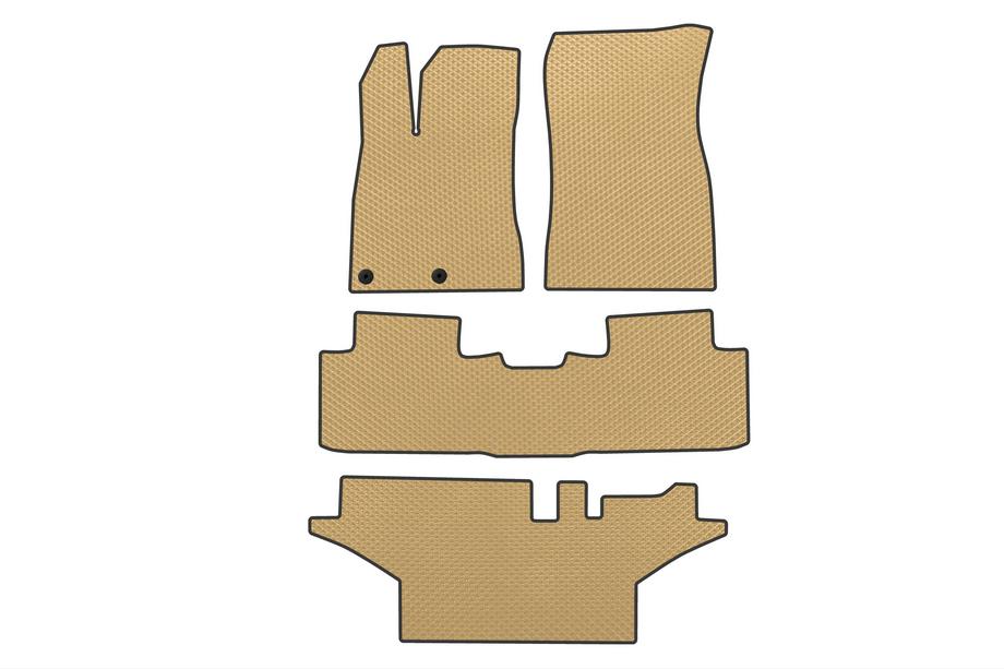 Peugeot 5008 2024- EVA Floor Mats (3 Rows, Beige) Image