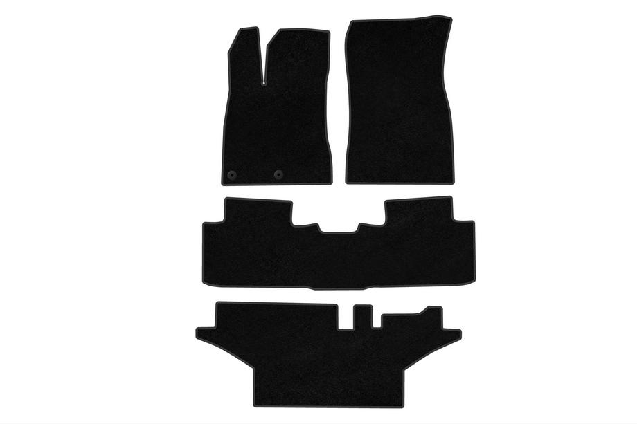 Peugeot 5008 2024- Textile Floor Mats Classic (3 Rows, Black) Image