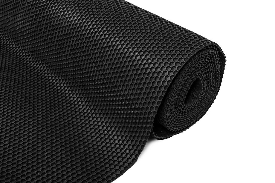 Rubber sheet for car mats 120x100 (Honeycomb, black) Image