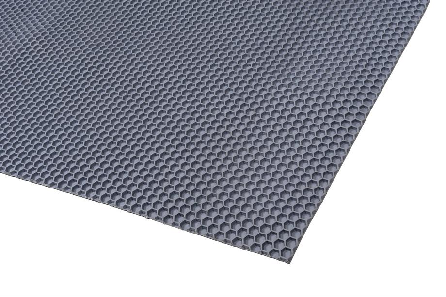 Rubber sheet for car mats 120x100 cm (Honeycomb, grey) Photo 13
