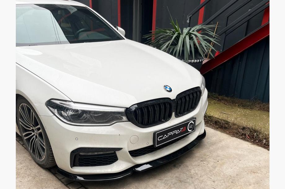 BMW 5 Series G30/G31 2017–2023 Front Bumper Lip EuroCap for M-Sport 2017-2020, Gloss Black Photo 1