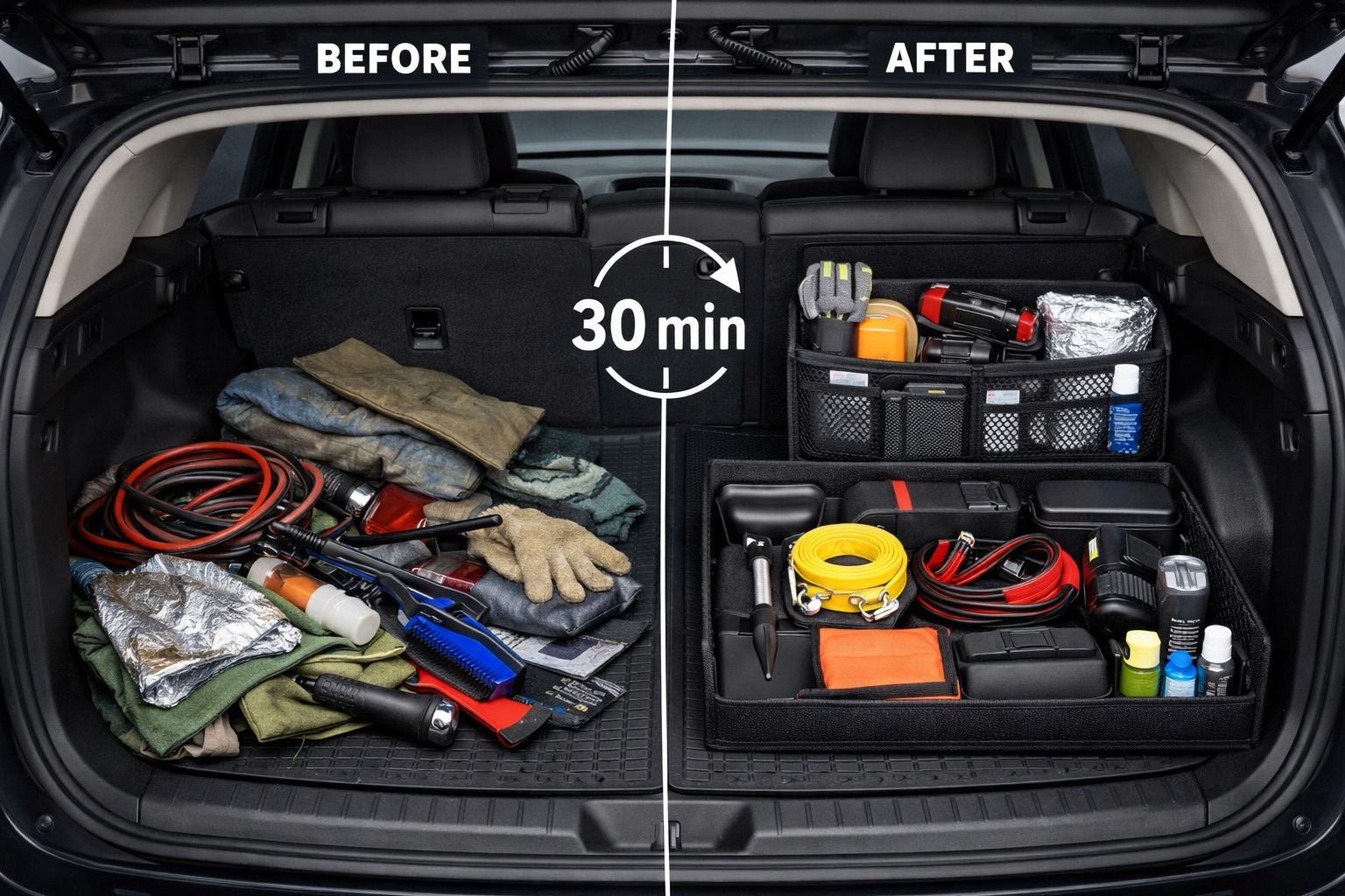 Trunk Organization: Organizers, Nets, Boxes – Order in 30 Minutes