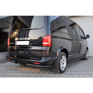 Rear Corner Bars AK003 Black (2 pcs, Stainless Steel) Volkswagen T5 Transporter 2003-2010 photo 3