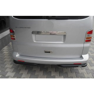 Rear Corner Bars AK003 Black (2 pcs, stainless steel) Volkswagen T5 Caravelle 2004-2010 photo 1