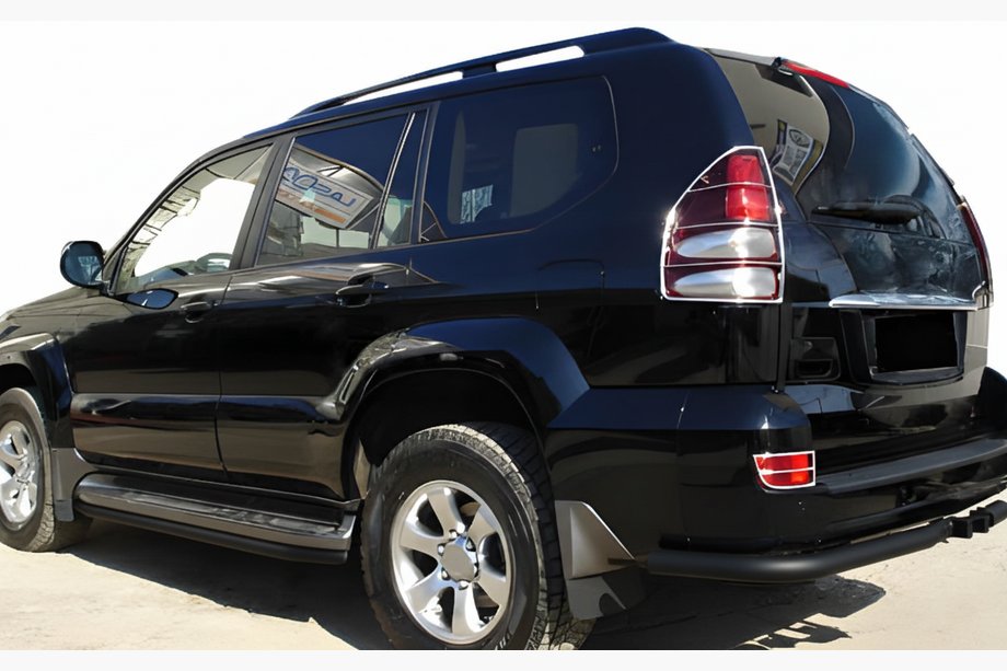 Toyota Land Cruiser Prado 120 2002-2009 Rear Corner Bars AK003 Black (2 pcs, stainless steel) Image